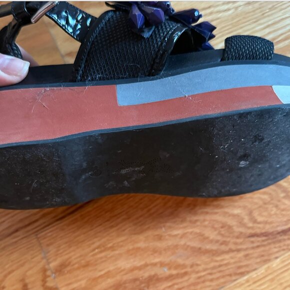 MARNI gem crystal scuba sporty color-blocked platform sandals 38 / 8 - Picture 5 of 6